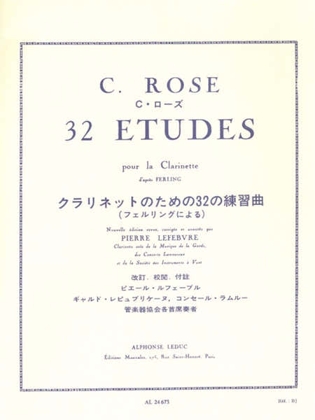 Rose C. - 32 Etudes D'apres Ferling - Clarinette Sib