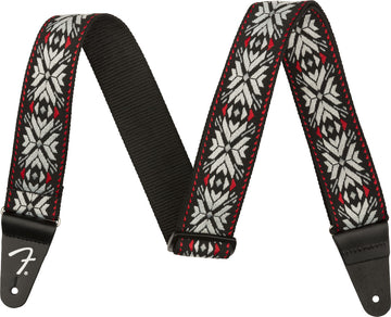 PASADENA WOVEN STRAP RED SNOWFLAKE 2"