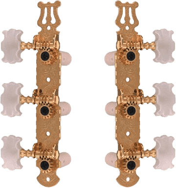 6 Classical Guitar Tuning Machines Gold