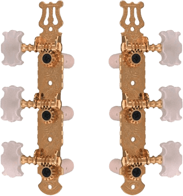 6 Classical Guitar Tuning Machines Gold