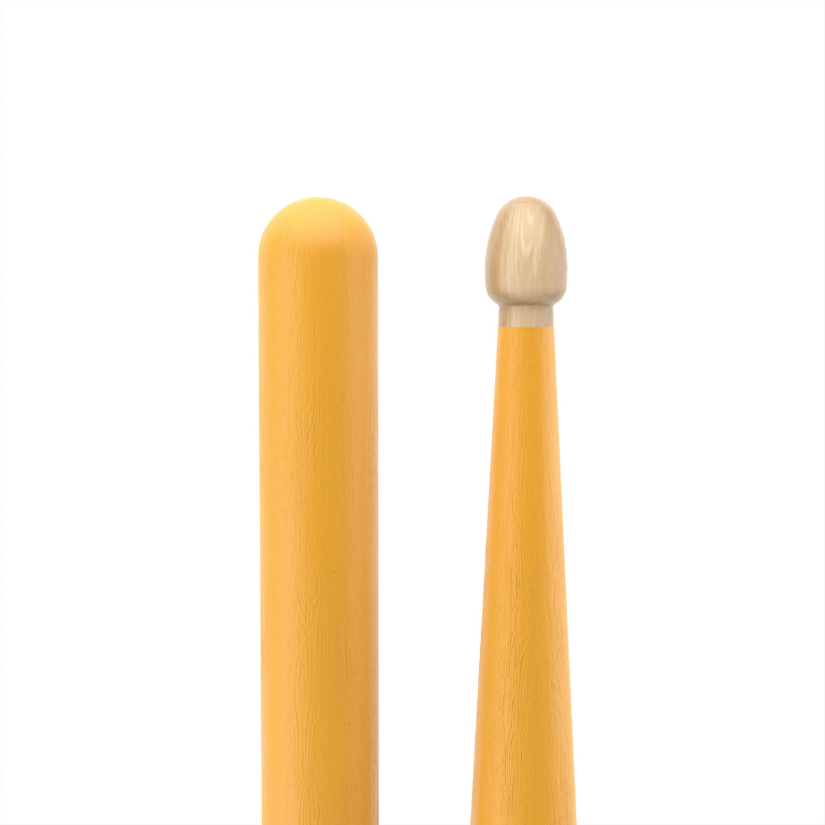 RBH565AW-YELLOW - Rebound 5A Painted Yellow Hickory Drumstick Acorn Wood Tip