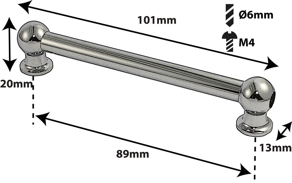 TL1D89 - TUBE LUG - 89MM - DOUBLE ENDED (X1)