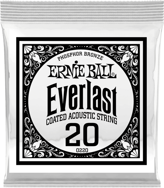 Ernie Ball .020 EVERLAST COATED PHOSPHOR BRONZE ACOUSTIC GUITAR STRINGS