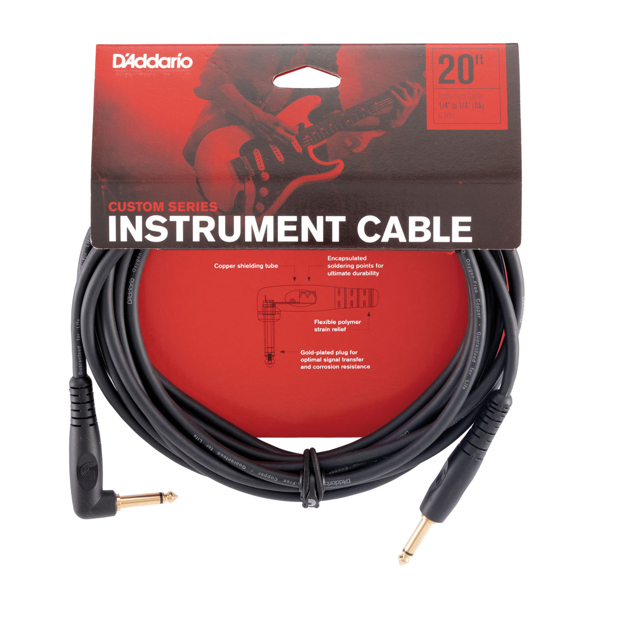 Custom Series Right Angle Instrument Cable 20 Feet
