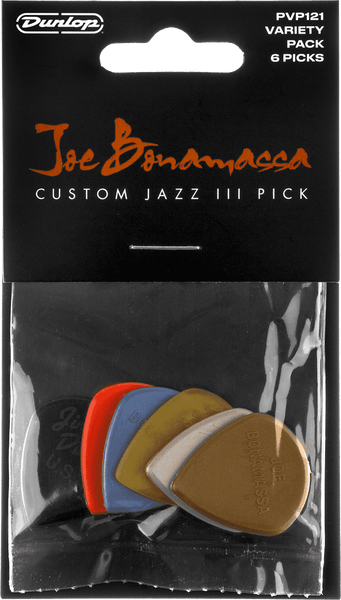 Dunlop 6 x 1,00mm Joe Bonamassa Custom Jazz III Variety Pack