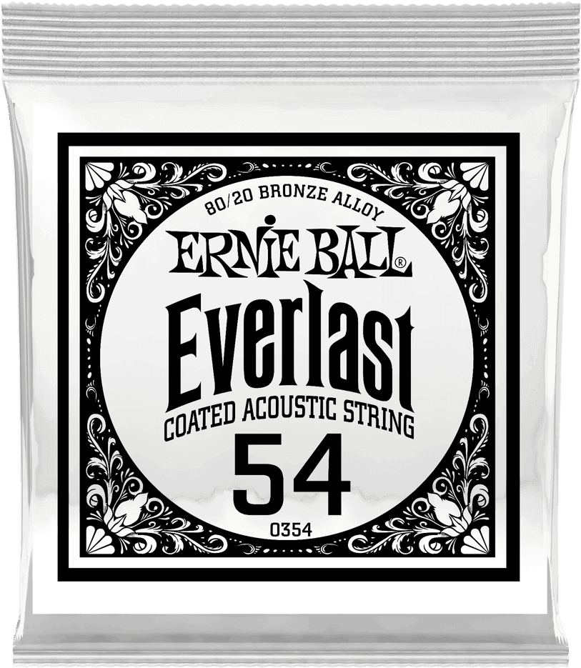 .054 EVERLAST COATED 80/20 BRONZE ACOUSTIC GUITAR STRINGS