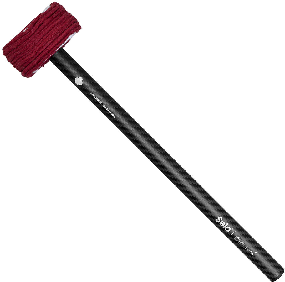 Gong Mallet Vikrampal Fine Touch Soft - Medium, Burgundy
