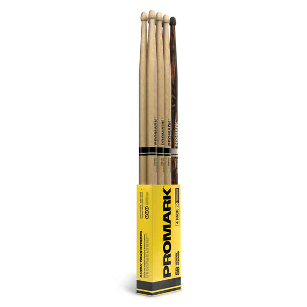 Promark REBOUND 5B HICKORY ACORN WOOD TIP FIREGRAIN 4-PACK