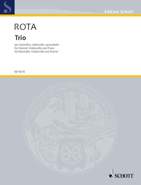 Schott ROTA NINO - TRIO - CLARINET CELLO AND PIANO