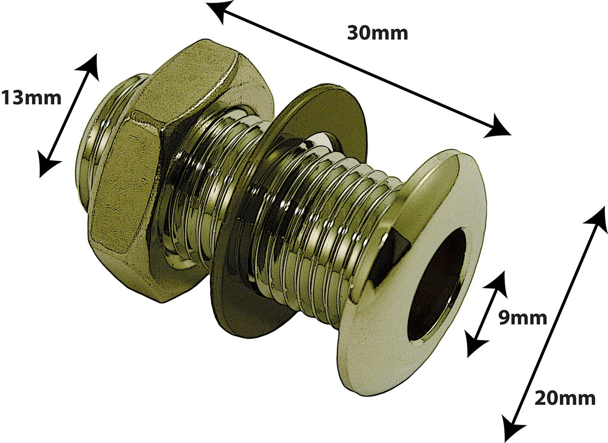 AVH3BR - Air Vent Grommet Die Cast 30mm Brass