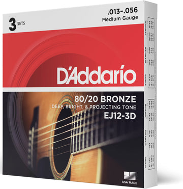EJ12-3D Bronze 80/20 Medium 13-56 (3 Sets)