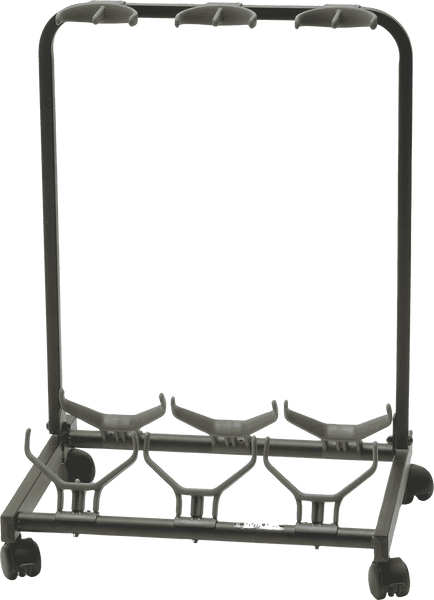 Quiklok GS430 3-GUITAR STAND WITH WHEELS BLACK