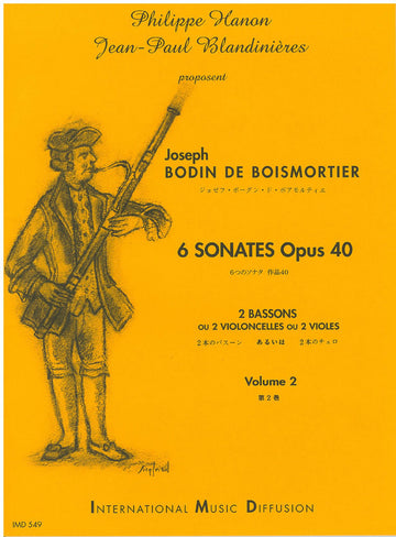 Boismortier - 6 Sonates Op 40 Vol 2 - 2 Bassons Ou 2 Cellos Ou 2 Violes