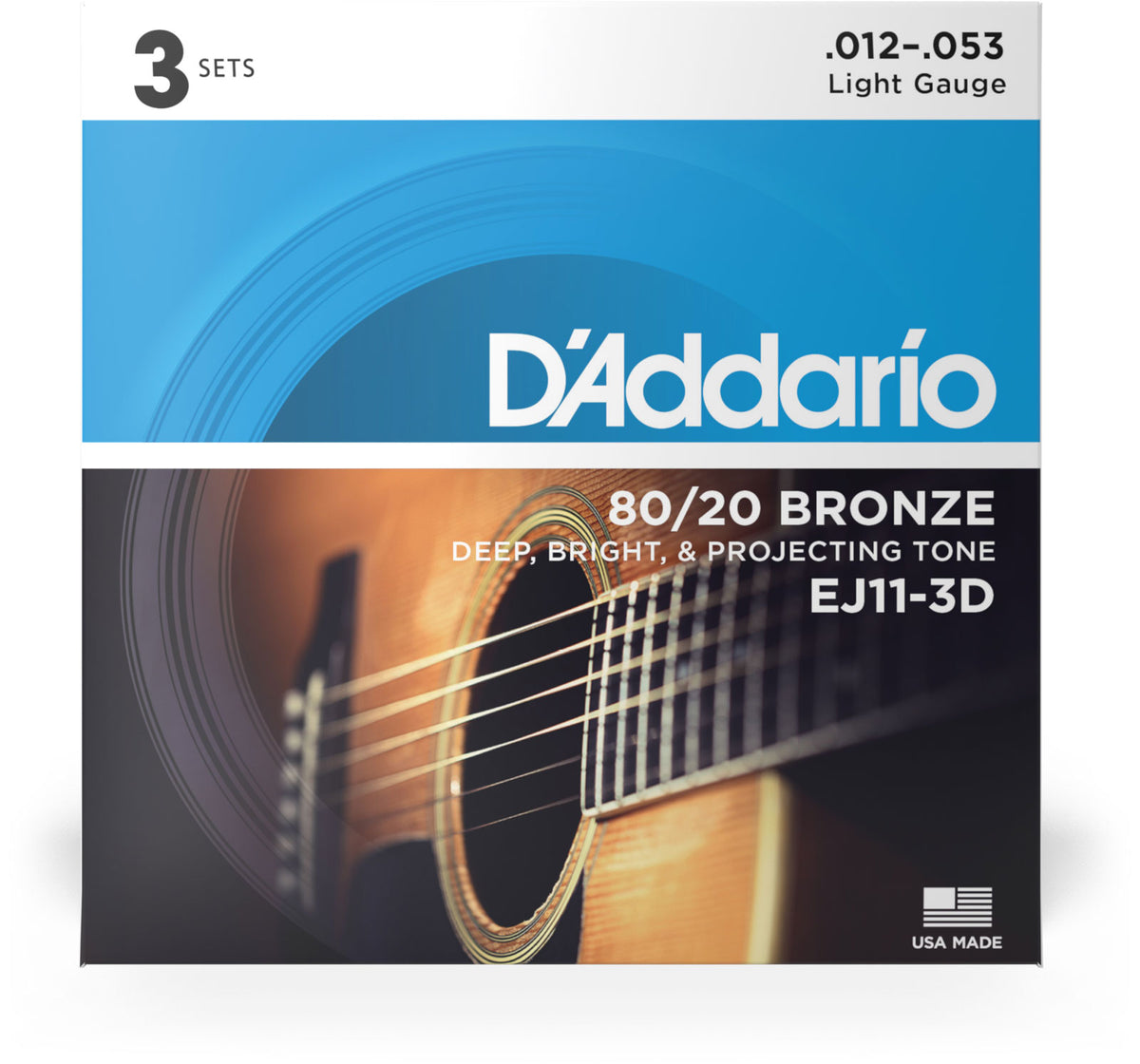 EJ11-3D Bronze 80/20 Light 12-53 (3 Sets)