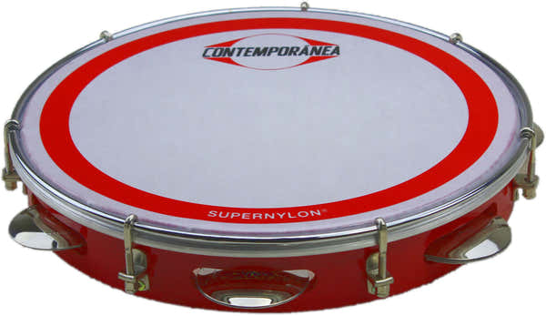 Contemporanea Pandeiro 10" red formica - super nylon head - Pro
