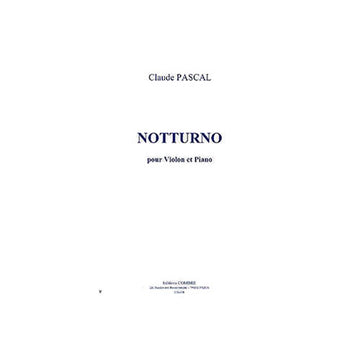 Pascal Claude - Notturno - Violon et Piano