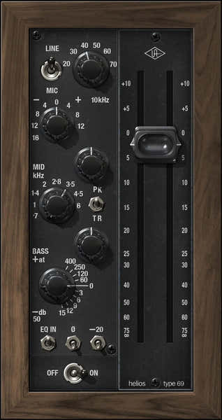 Universal Audio UAD Helios Type 69 Preamp and EQ Collect