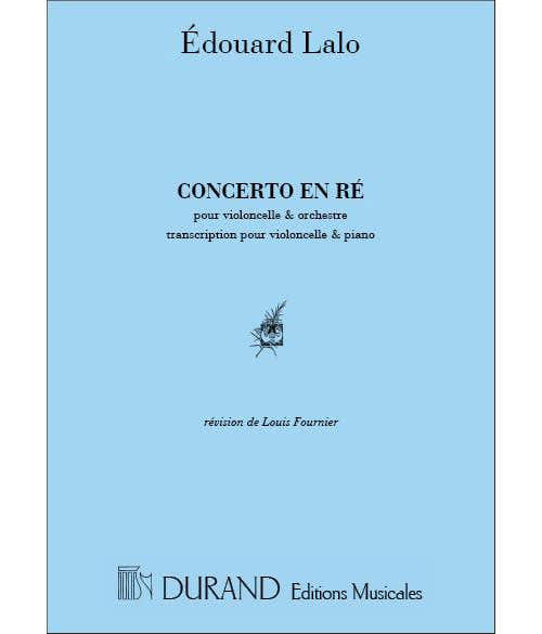 Durand LALO E. - CONCERTO EN RE - VIOLONCELLE ET OCHESTRE