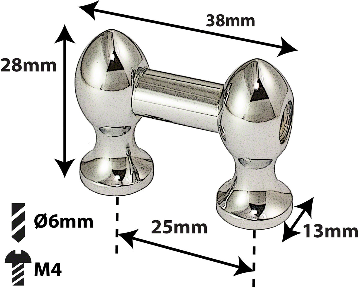 TL7S25B - BASS DRUM TUBE LUG - 25MM - SINGLE ENDED (X1)