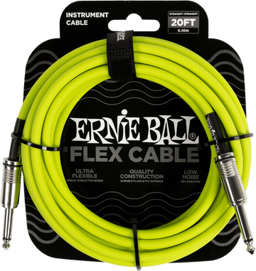 INSTRUMENT CABLES FLEX JACK/JACK 6M GREEN