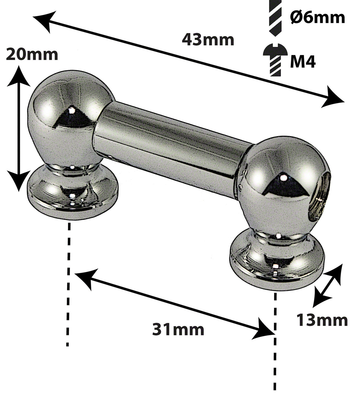 TL1D31 - TUBE LUG - 31MM - DOUBLE ENDED (X1)
