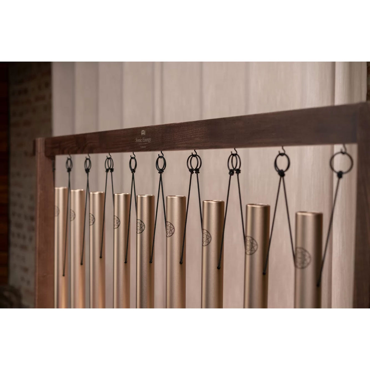9-piece Sound Bath Tube Chime Solfeggio Set Champagne gold