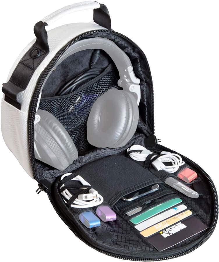 White Headphone Bag
