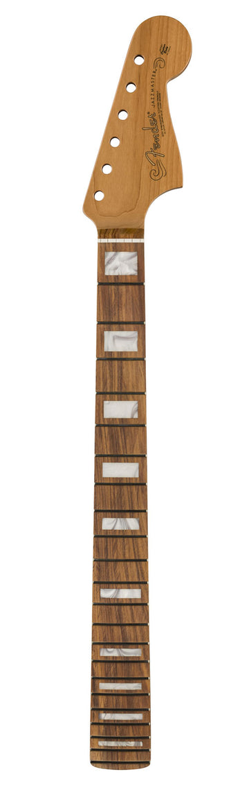 Roasted Jazzmaster Neck Block Inlays 22 Medium Jumbo Frets 9.5" Radius Pau Ferro Modern C Shape