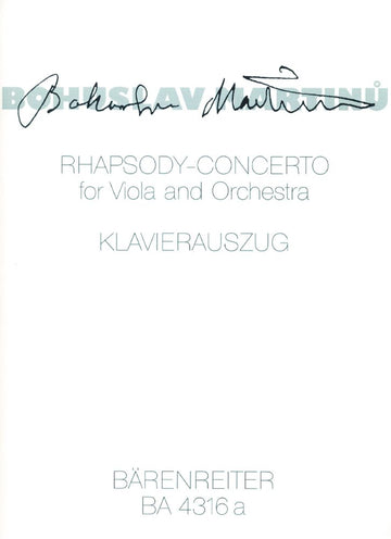 Minu Bohuslav - Rhapsody Concerto - Alto Piano