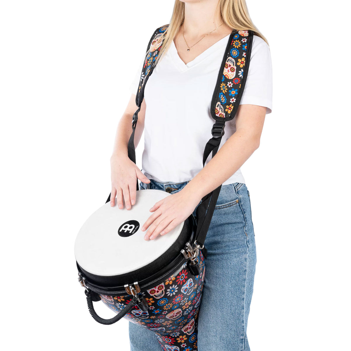MDJS1DA PERCUSSION DESIGNER DJEMBE STRAP DAY OF THE DEAD