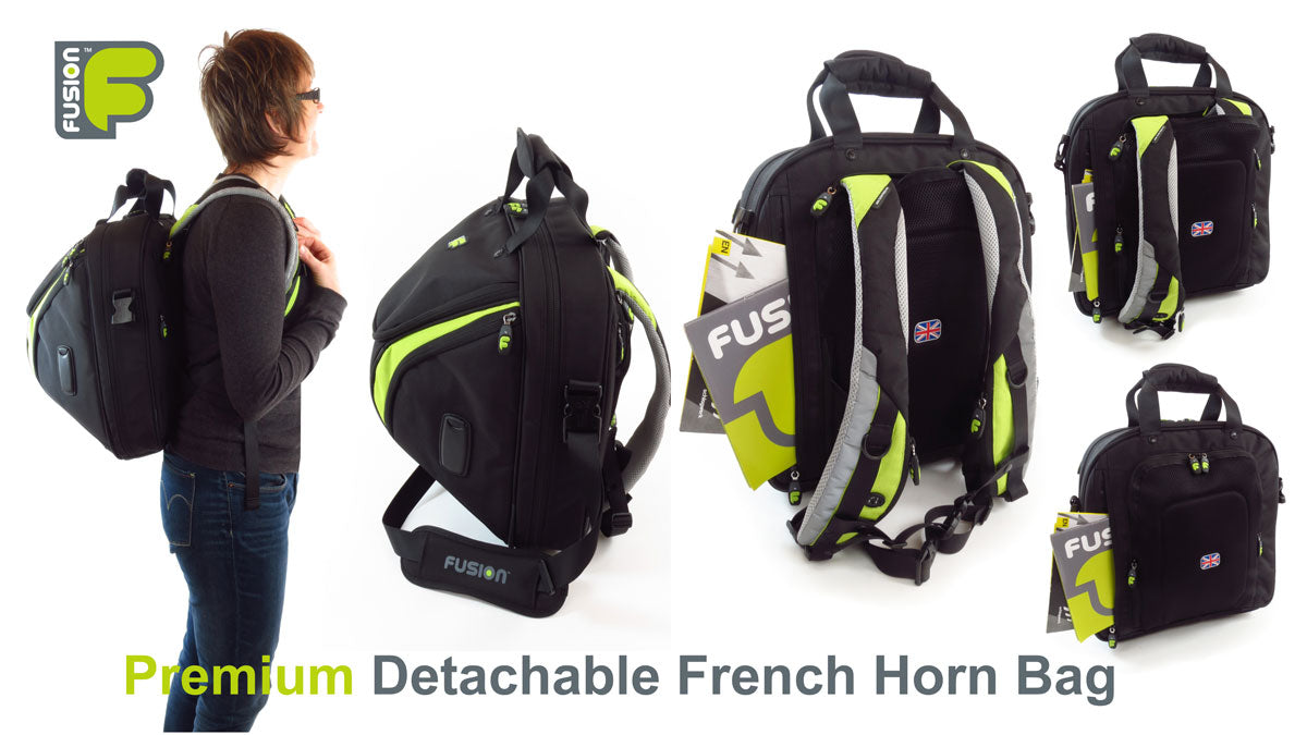 Premium Black/Green Horn Case (Detachable Bell)