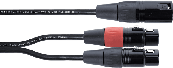 Y Cable Male XLR / 2 Female XLR 30 CM