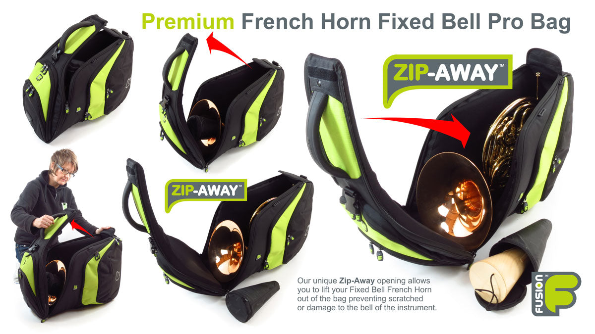 Premium Pro Black/Green Horn (Fixed Bell) Case