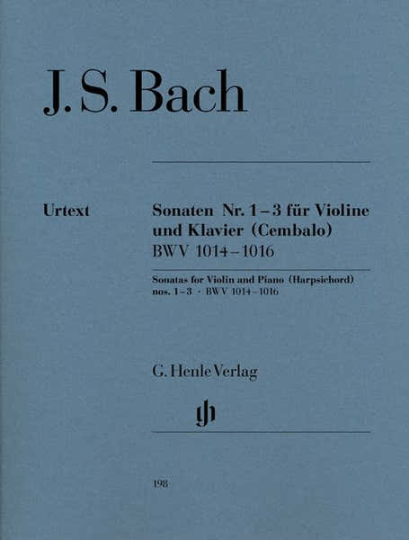 Henle Verlag Bach J.S. - Sonatas For Violin And Piano (harpsichord) 1-3 BWV 1014-1016