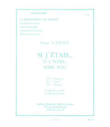Lancen Serge - Si J'etais - Violoncelle