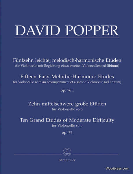 Popper D. - 15 Easy MELODIC-harmonic Etudes Op.76 - Violoncelle