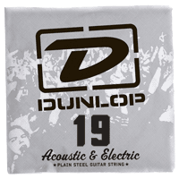 Dunlop ELECTRIC STRINGS NICKEL PLATED STEEL UNIT SOLID STEEL 019