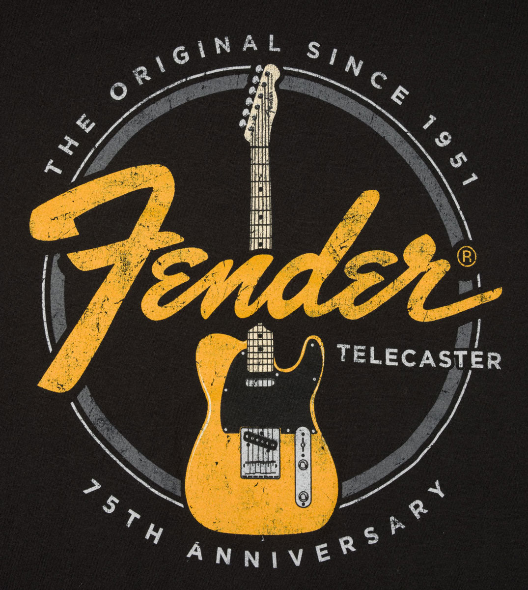 "M" T-Shirt 75th Telecaster Vintage Black