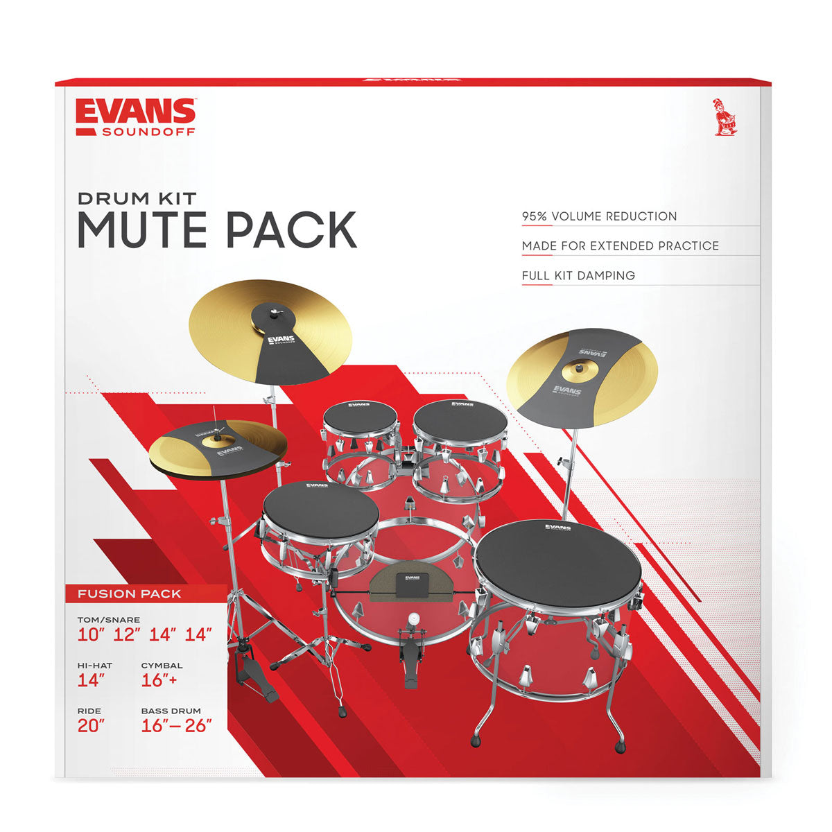 Set of SoundOff Fusion mutes 1/12/14/14 - 18 TO 26 + Cymbals