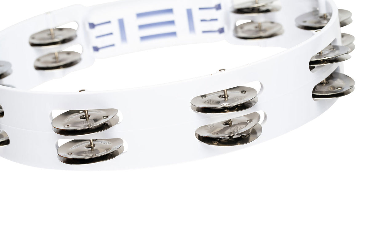 Tambourine ABS White 25CM 1R Cymb