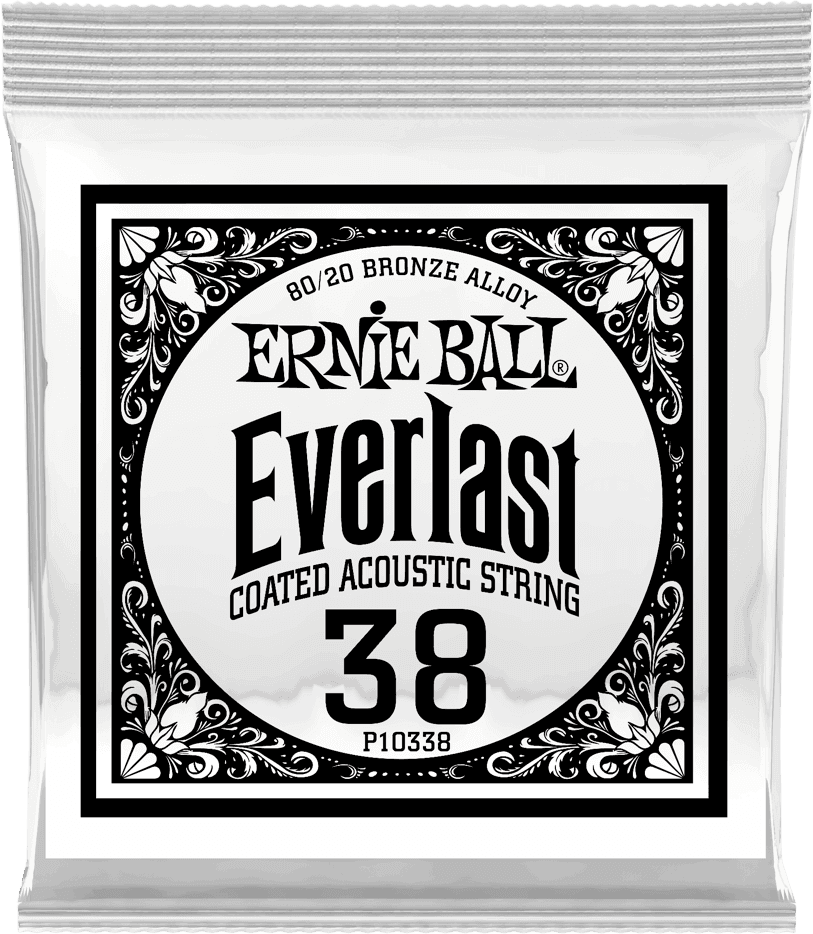 .038 EVERLAST COATED 80/20 BRONZE ACOUSTIC GUITAR STRINGS
