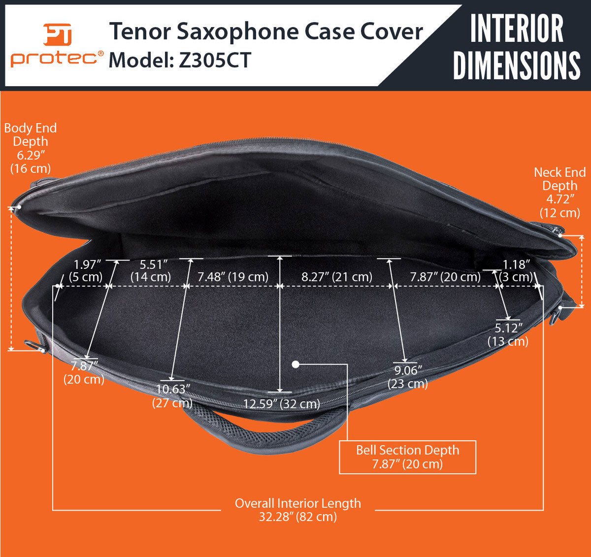 Cover For Case Micro Zip Tenor Sax