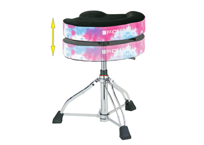 HT550TDPS Drum Throne 1ST Chair Glide Rider Fluorescent Pink Sky Seat