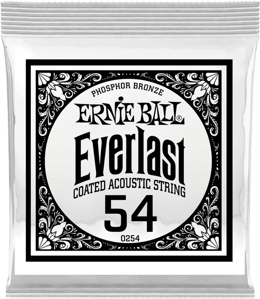 Ernie Ball .054 EVERLAST COATED PHOSPHOR BRONZE ACOUSTIC GUITAR STRINGS