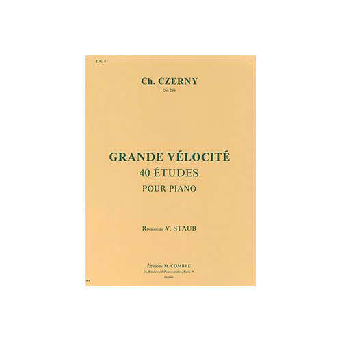 Combre Czerny - Grande Vélocité Op.299 - Piano