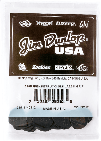Dunlop 12 x 1,38mm John Petrucci Primetone Jazz III Black