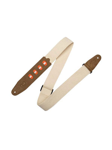 Cotton Strap with 4 Pick Holders 5 cm - Natural/Natural