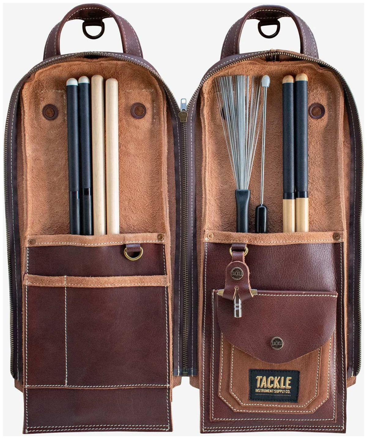 Leather Modular Stick Case - Brown
