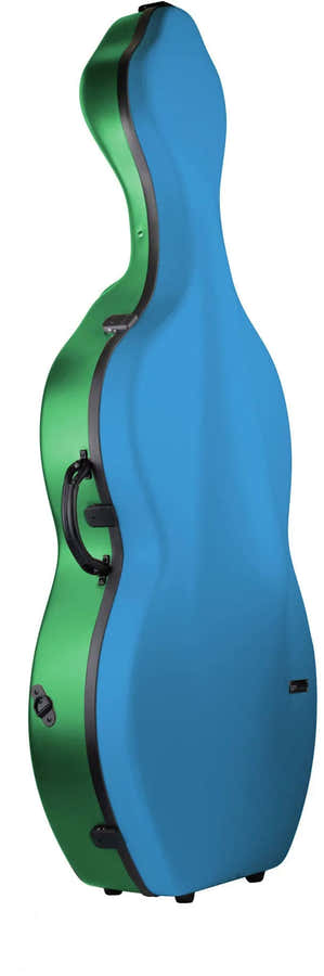 Hightech Candy 4/4 Cello Case + Wheels - Blue/Green
