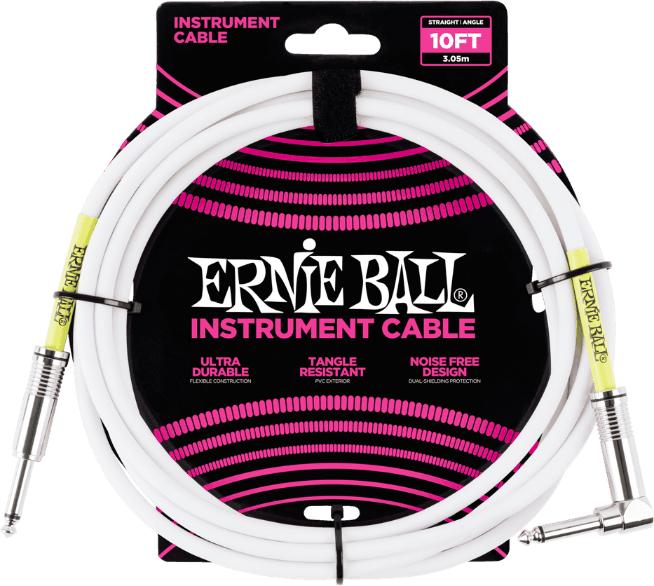 Instrument Cables Classic Jack/jack Angled 3M White